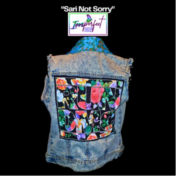 Upcycled RUN DMC denim vest - Picture 1 of 2